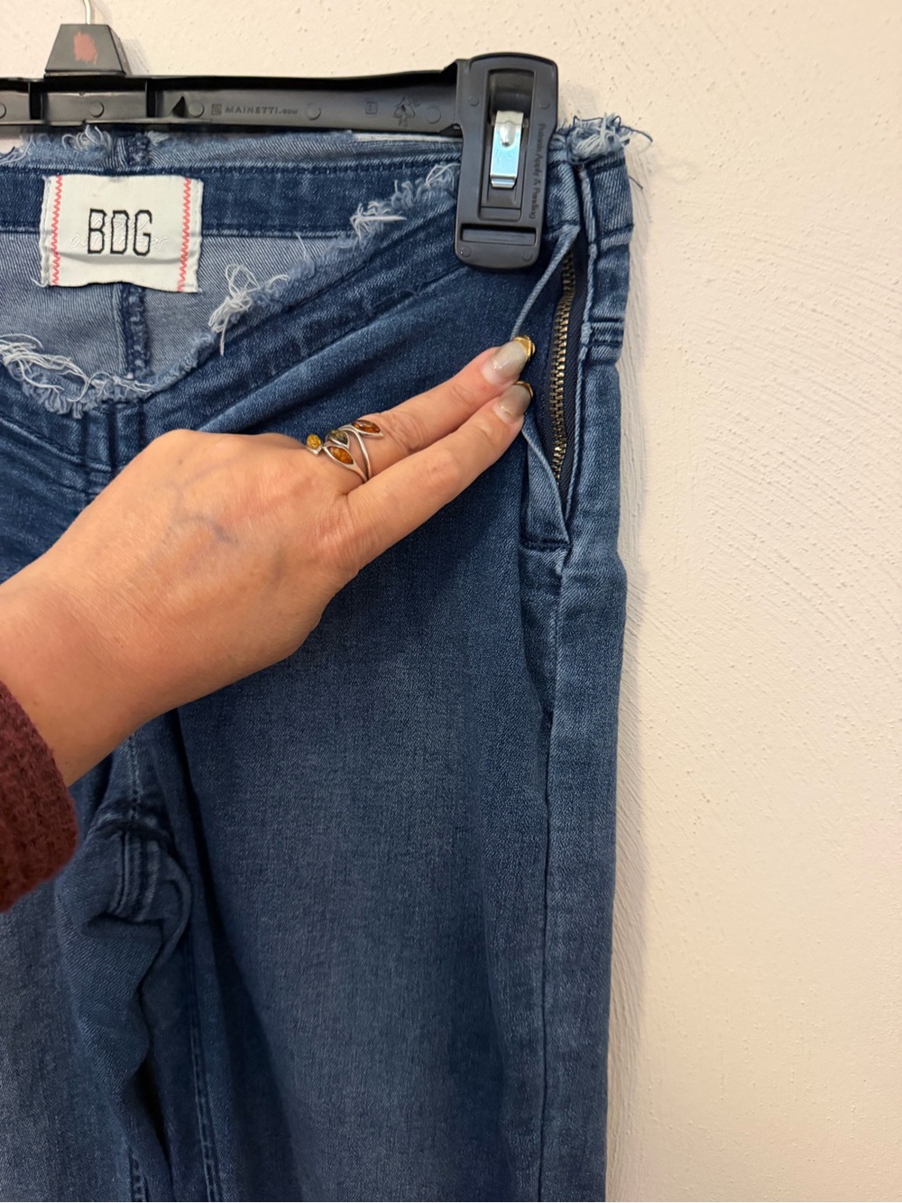 128 - BDG Midnight Blue Flared Wide Leg Jeans - Picture 4 of 5